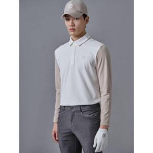[빈폴골프][빈폴골프] 남성 피케 긴팔 티셔츠 - 아이보리(BJ5241B020)