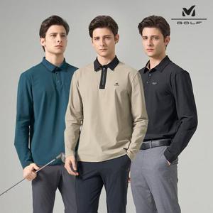 [밀레골프]( 트리코트)밀레골프 남성 긴팔카라티 3종