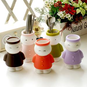 귀요미 수저통 (캐릭터 도자기 수저통,젓가락통,포크통)