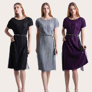 [H2.모데나]★단독특가85%인하★ 시스루 쉬폰 플리츠 원피스 3종 택1