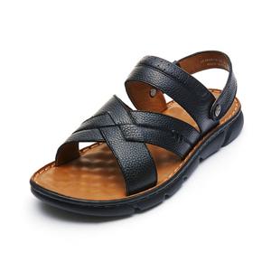 [정상가 129,000원] 엘칸토 남성 소가죽 X스트랩 샌들 2.5cm LCMW82M326