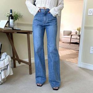 [다잇템]여자 통 일자핏 세미 하체비만 와이드핏 청바지