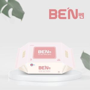 [평량 75g/캡형]벤 핑크 프리미엄 자연을 담은 초순수 아기 물티슈 70장(10팩)