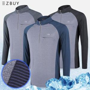 이지바이 오션블루 남성 남편 아빠 기능성 현장복 작업복 전투복 일복 냉감 집업 티셔츠(M5ST21)