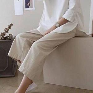 [오노마] ONM 심플 무지 편한 와이드 린넨팬츠 7컬러 마바지 통바지