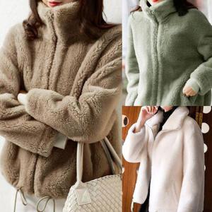 [XB87LMM4]여자 하이넥 뽀글이 후리스 양털자켓 플리스