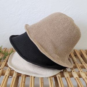 [애슬릿] 니트 와이어 벙거지 중년 여성 봄 모자 엄마