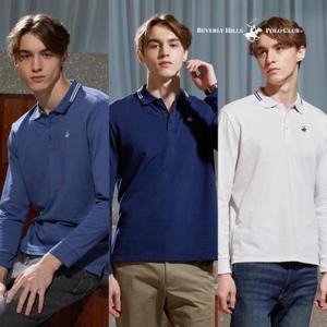 [비버리힐스폴로클럽][비버리힐스폴로클럽] 남성 PK 폴로 카라 긴팔티셔츠 3종택1
