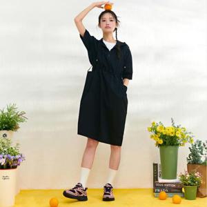 [체이스컬트][본사][2color] 여자 후드 원피스_