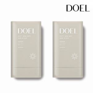 [도엘/2개] DOEL 100% 무기자차 뽀송뽀송 선스틱 X 2개 ( SPF50+ PA++++)