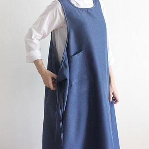 커피숍앞치마 빅사이즈 앞치마 옆셔링 조임끈 어린이집 유치원 교사 작업앞치마 HW9DF45B