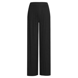 여성 허리밴딩 주름 와이드 통 플리츠 팬츠 PIC-WPT-20646-블랙