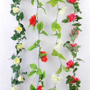 인테리어 인조 장미 꽃 넝쿨 조화 (WC037FF)