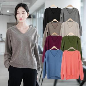 엄마옷 브이넥 니트 티셔츠 515BMN333 중년여성/50대/60대/마담/빅사이즈/할머니옷