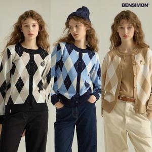 [벤시몽][벤시몽] 여성 디아망 아가일 가디건 2종 택1