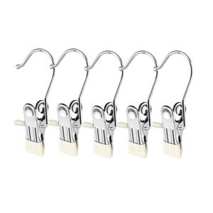 논슬립 외집게걸이 아이보리 5p 옷걸이 양말걸이 (WFGQ3XZ)