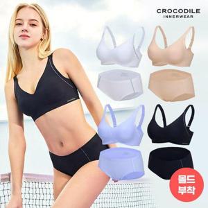[크로커다일 이너웨어]액티브 심리스 브라1종/팬티1+1 택1