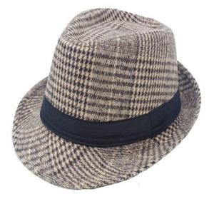남성 모직체크 페도라 캡모자 중절모 중년 멋쟁이모자 WE055F3