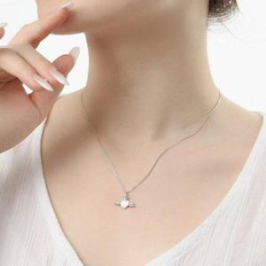 925실버 천사 하트 펜던트 목걸이 여성 은장식 쥬얼리 WFM56JG