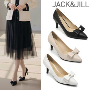 잭앤질 진주 더블리본 스틸레토 힐(JA6201)