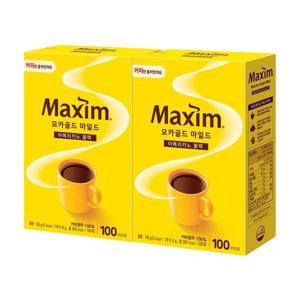 [맥심]솔루블 모카골드 블랙 200T (프림설탕 X)