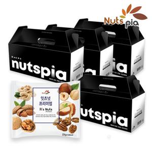 [넛츠피아] 순수견과 브라질너트 잇츠넛 프리미엄 23g 100봉 (25봉 X 4선물세트) 하루견과류