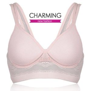 챠밍 타공 몰드 메쉬 패턴 노와이어 스포츠 브라 1008