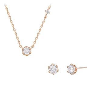 [와골드] 퓨어벨 14K 목걸이+귀걸이 세트