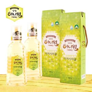[강원허니원] 아카시아 벌꿀 500gx2통/튜브
