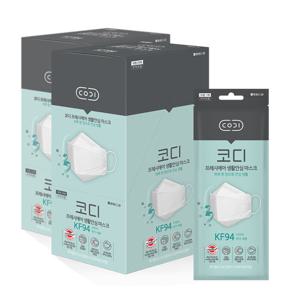 코디 프레시에어 생활안심 마스크 대형 KF94  50매