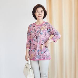 마담4060 엄마옷 열매꽃시원한티셔츠-ZTE303044-