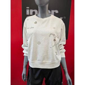 [인터크루](여성) 루즈핏의 편안한 키치 세미 크롭 맨투맨 티셔츠 SWITX3TM60JOT