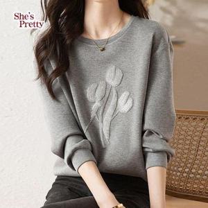 [쉬즈프리티]엠보스팽글맨투맨