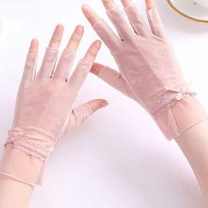 레이스 자외선 차단 여름 여성 운전 패션 장갑 핑크 (CMS_WE967C6)