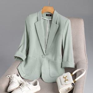 [블랙퀸] 여름 블레이져 숏 7부자켓 blk001634