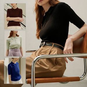 티오르 카라 반팔 니트