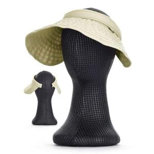 [샵앤]국산 여성 오픈형 무지접이 와이어 챙 썬캡 모자 KM-WH-0818-베이지