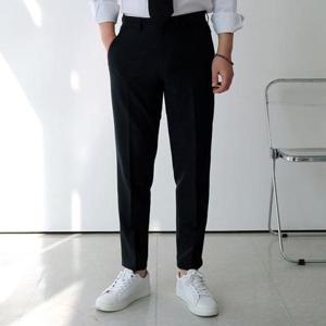 [코아라]봄 여름 키작은남자 슬랙스 슬림 스판 9부 정장바지