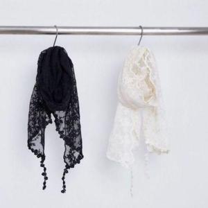 [애슬릿] 여성 꽃 레이스 얇은 여름 쁘띠 타이 스카프