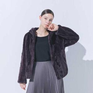 ★한정수량초특가★[정가 399,000원][유로모피]밍크 후디드 하프 코트