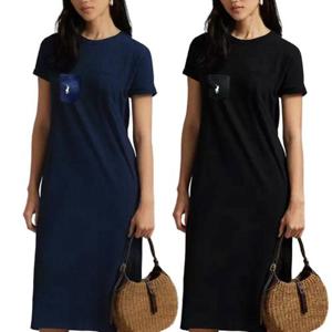 [폴로]폴로 랄프로렌 포켓 반팔 롱 원피스