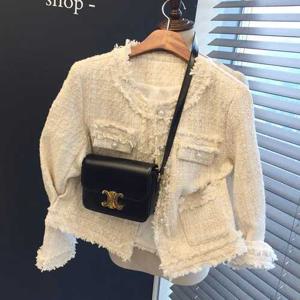 아이미마인 / 투포켓 노카라 트위드 자켓 (4color)