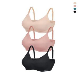 [크로커다일 언더웨어][시크릿세일]라이크라 쉘론 데일리 몰드부착 스트랩 브라2+1 택1