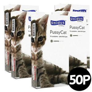 유니더스 이노센스 고양이 50P 그린투명색 초박형 무향 콘돔