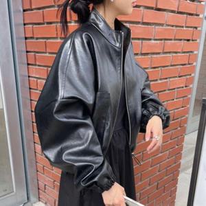 여성 레더 라이더 자켓 간절기 인조가죽 점퍼 재킷