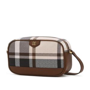 닥스 액세서리 [TARTAN] 타탄 체크 라이트 브라운 가죽 크로스백 (DCBA5F710W2)