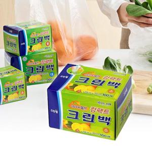 1+1 크린랩 컴팩트 크린백 뽑아쓰는 위생백 (소) 20x30 100매