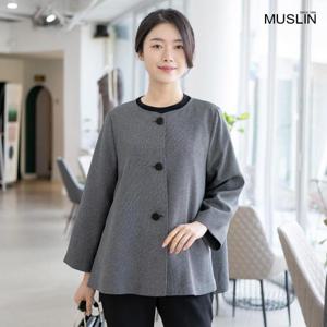 엄마옷 라운드 A라인 자켓 613BNM659 중년여성/50대/60대/마담/빅사이즈/할머니옷