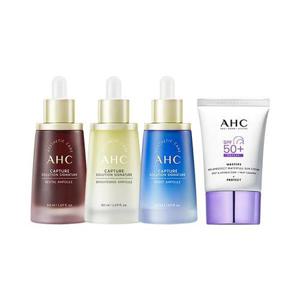 AHC 캡처 솔루션 시그니처 앰플 50ml 3종 + 마스터즈 워터풀 선크림 40ml