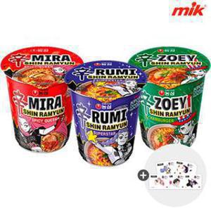 [APP전용] 농심 신라면X헌트릭스 컵라면 3종 18개+선착순 씰스티커 증정(스파이시/슈퍼스타/햄버거)